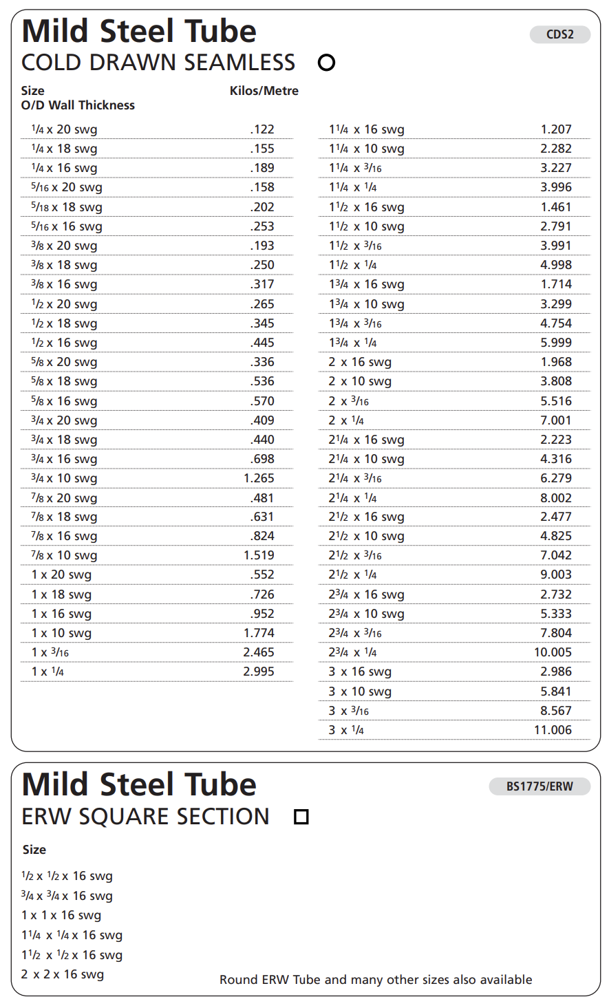 Mild Steel Tubes