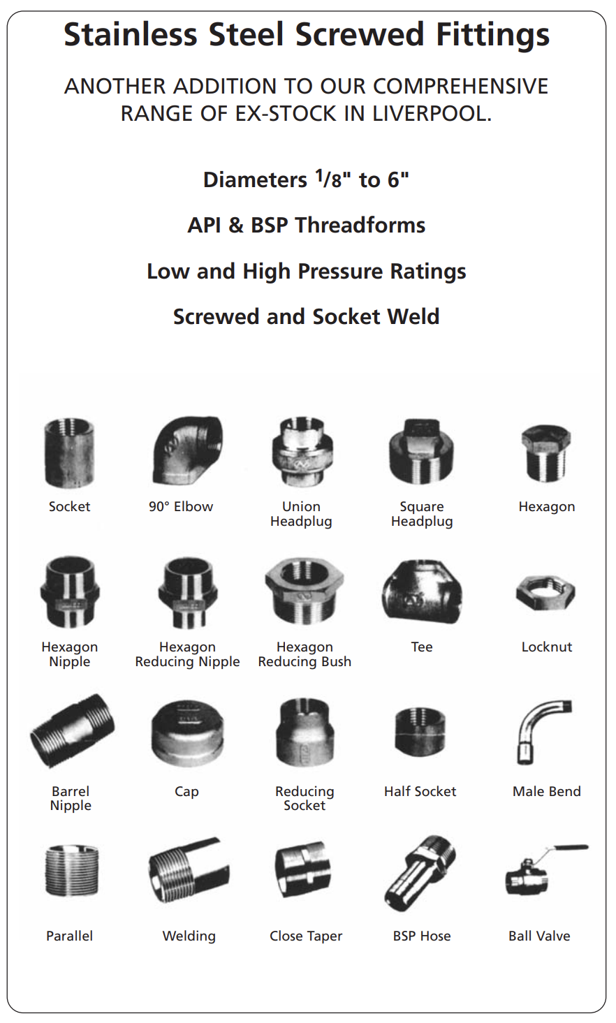 Stainless Steel Screwed Fittings