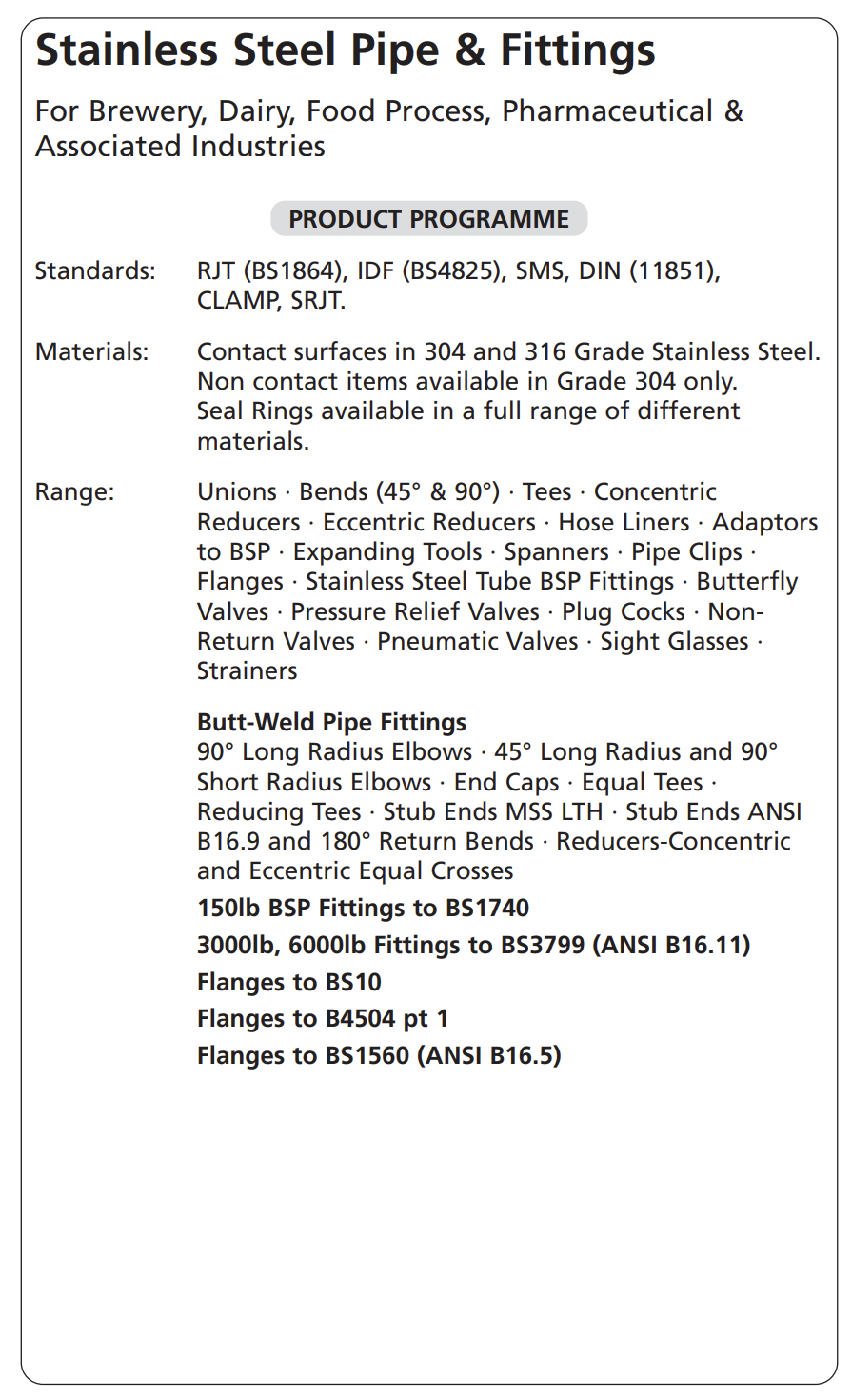 Stainless Steel Pipes & Fittings